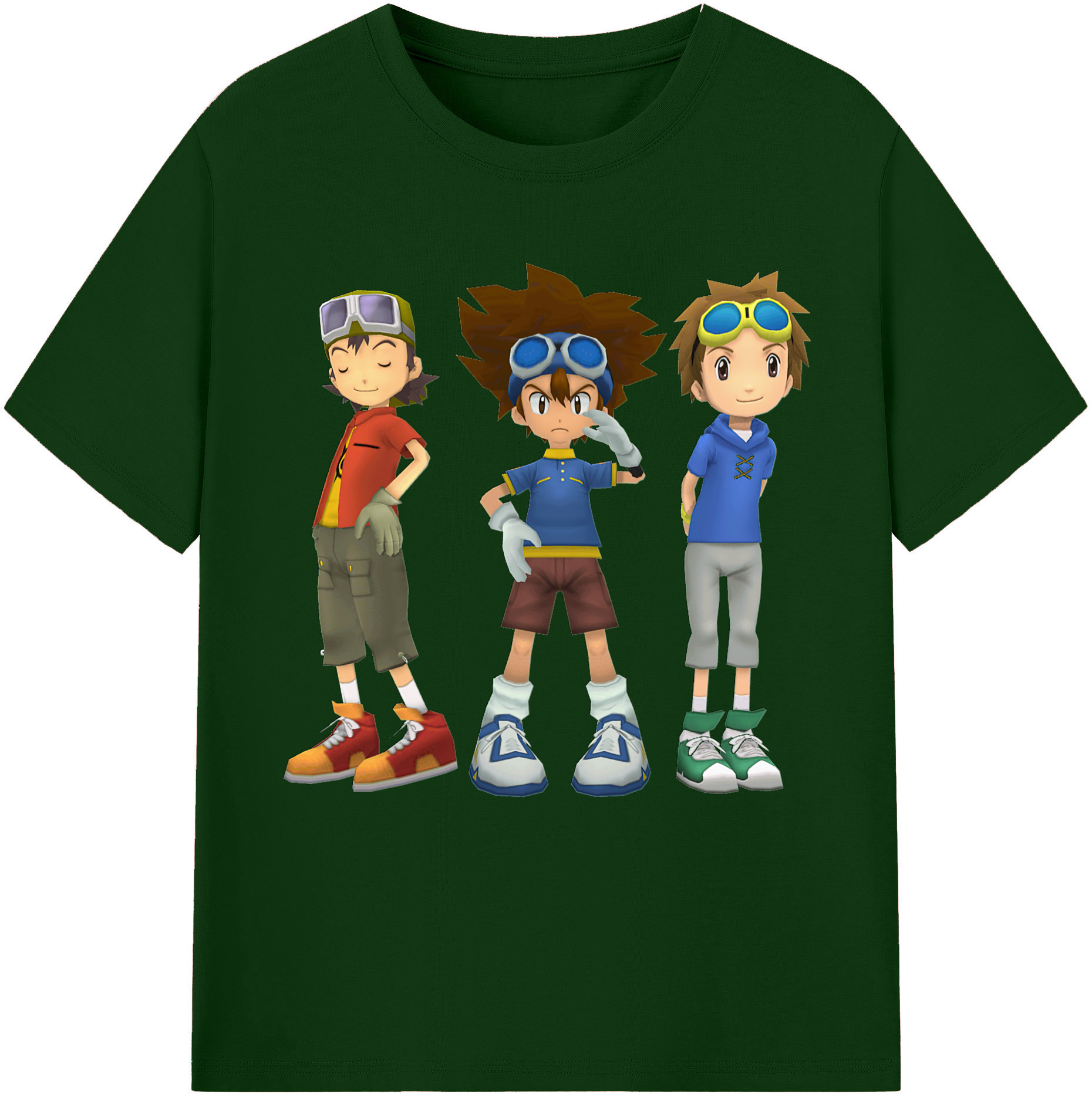 （画像用） Digimon デジタルモンスター/デジモン 綿100％半袖Tシャツ（フロントプリント）